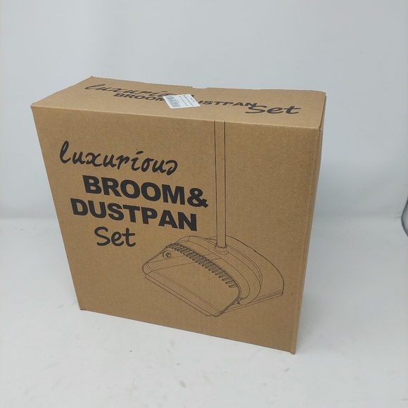 Sage Green Broom And Dustpan Set Foldable Extendable Floor Cleaning Tools - Picture 4 of 8